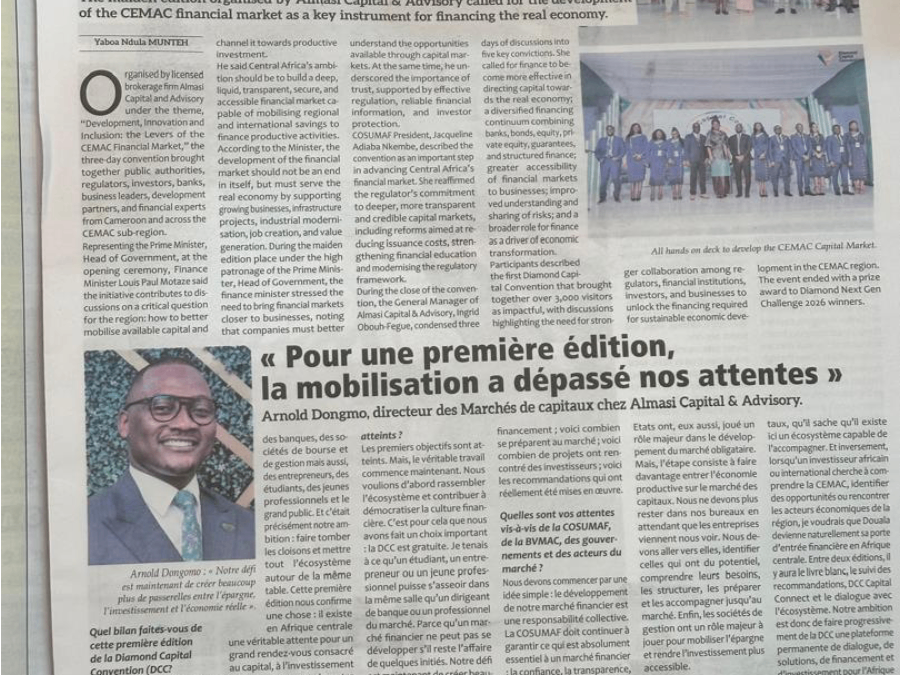 A Wakeup Call for Stronger CEMAC Financial Market
